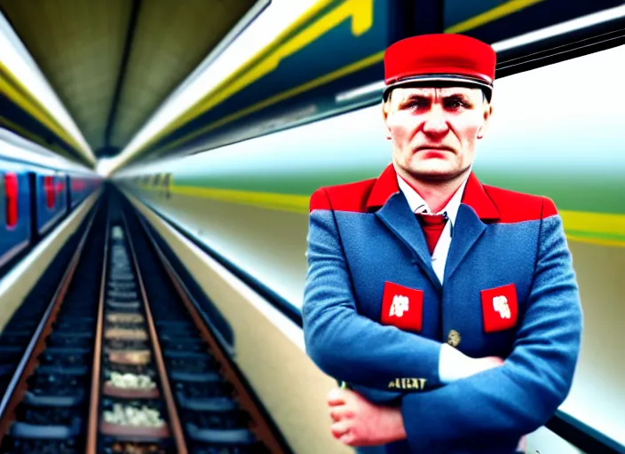 Image similar to train driver of the Russian Railways