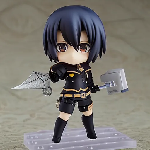 Prompt: an anime Nendoroid of a War Hammer figurine, detailed product photo