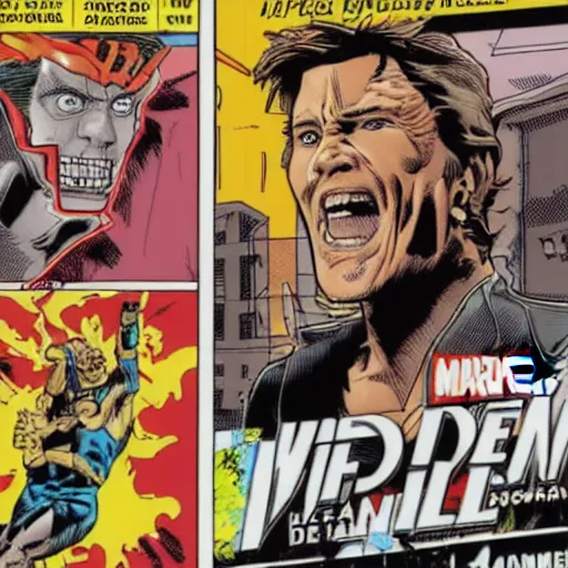 Prompt: willem dafoe in marvel comics