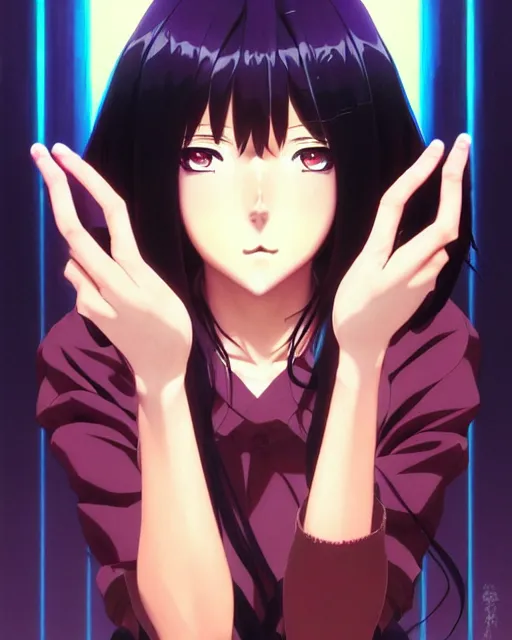 Image similar to an anime goddess of shadows | | very very anime!!!, fine - face, audrey plaza, realistic shaded perfect face, fine details. anime. realistic shaded lighting poster by ilya kuvshinov katsuhiro otomo ghost - in - the - shell, magali villeneuve, artgerm, jeremy lipkin and michael garmash and rob rey