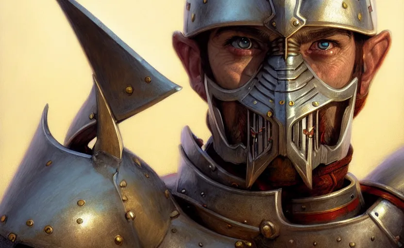 Prompt: pinocchio warrior as a realistic fantasy knight, closeup portrait art by donato giancola and greg rutkowski, realistic face, digital art, trending on artstation, symmetry!!