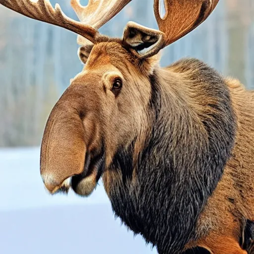 Image similar to photo of moose lion hybrid