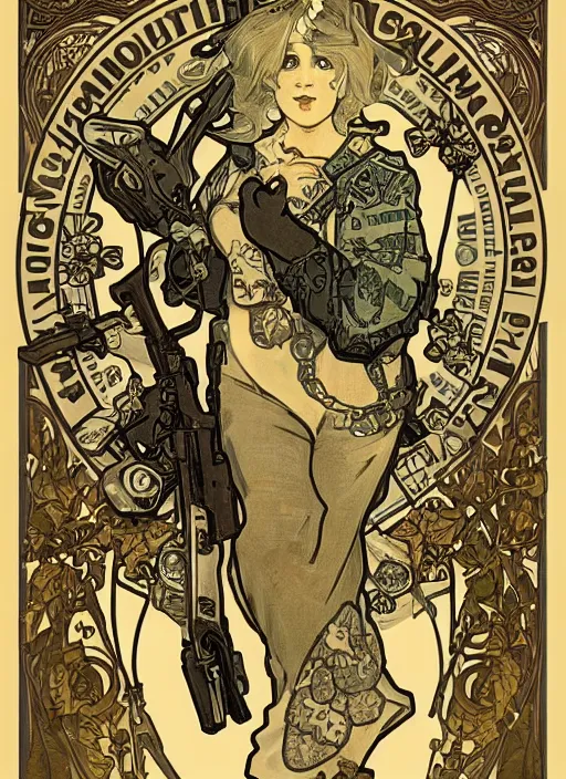 Image similar to anthropomorphic frog police officer. renowned character illustration by alphonse mucha. trending on artstation.