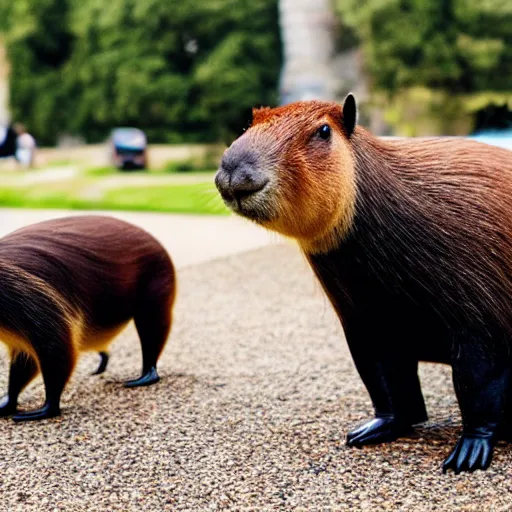 Prompt: a capybara wearing a tuxedo at a wedding