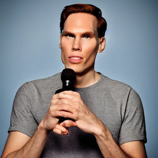 Image similar to jerma 9 8 5 doing a ted talk, professional photography, wide shot, film still, high resolution