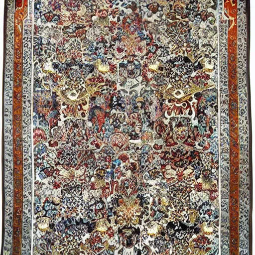 Image similar to Japanese + Persian style carpet