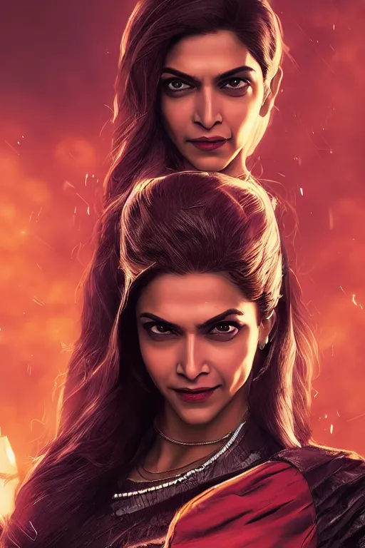 Prompt: Portrait of Deepika Padukone as Baroness in G.I, Joe, with evil smile, in a movie still cinematic, artstation, Greg rutkowski, UHD 8K