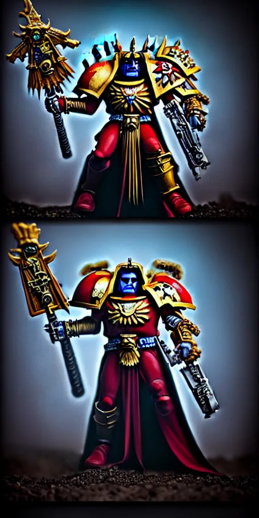 Image similar to mr beast as god emperor of mankind, warhammer 4 0 k, dark, dystopian, highly detailed