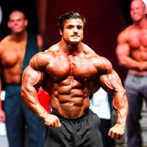 Image similar to zyzz winning mr olympia