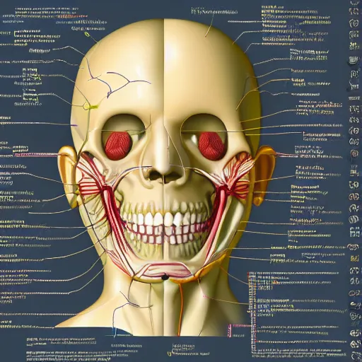 Image similar to educational and detailed anatomical illustration of a smiley