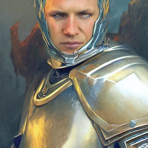 Image similar to cato as a realistic fantasy knight, closeup portrait art by donato giancola and greg rutkowski, digital art, trending on artstation, symmetry!!