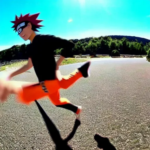 Image similar to naruto run, gopro