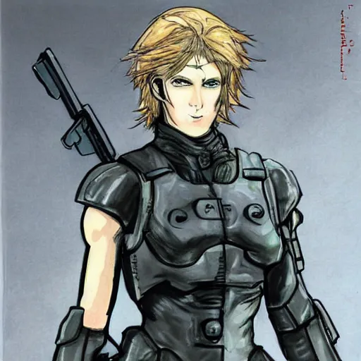 Prompt: a chris - chan drawing of metal gear solid 3