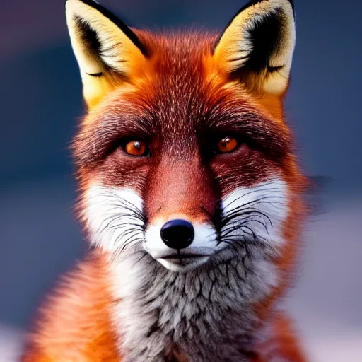 Image similar to professional logo of a fox, high quality, HD, minimalist, 8K, famous