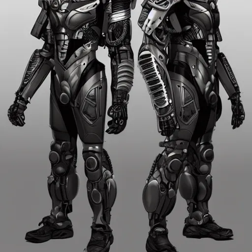 Prompt: futurist armor for soldiers by leyendecker, cyberpunk, cybernetic implants, intricate, extreme details