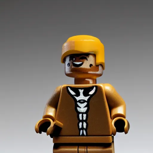 Image similar to a fossilized lego character