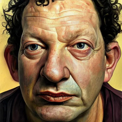 Image similar to high quality high detail painting by lucian freud, hd, dean ween, portrait