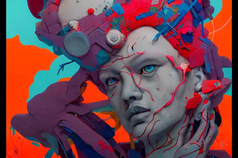 Image similar to mixed media, a brutalist designed, vivid colours, cryptic, mystical, pop surrealism by james jean, roby dwi antono, ross tran, steven kenny, paul neberra, ashley wood, atmospheric, trending on artstation. 8 k masterpiece