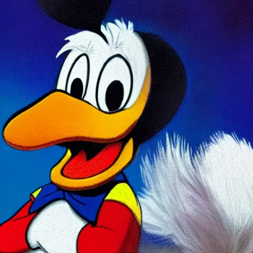 Image similar to photorealistic depiction of Donald Duck