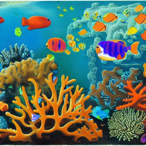 coral reef illustration by Michael Angelo | Stable Diffusion | OpenArt