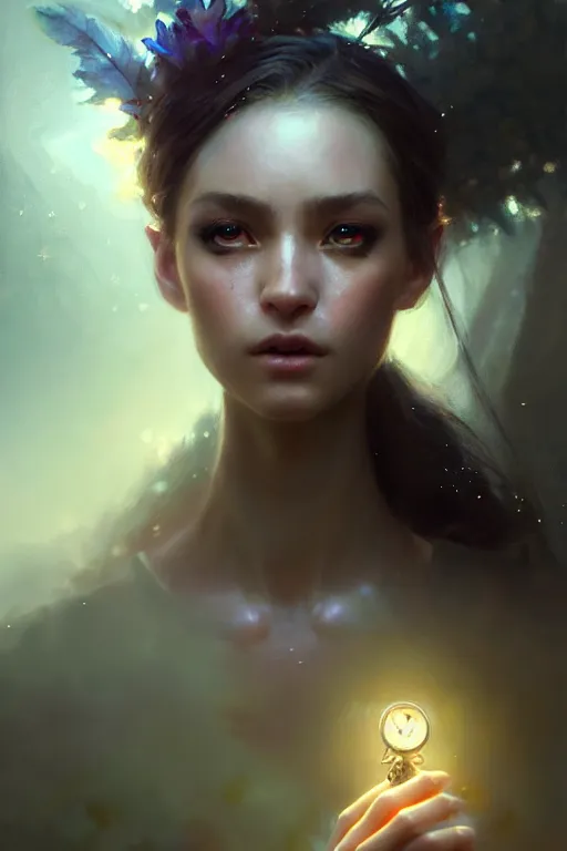 Image similar to cinematic shot of an epic portrait of a fairy dressed in military clothes, shiny skin, beautiful eyes, beautiful, small details, night setting, realistic poster with volumetric light from craig mallism, artgerm, jeremy lipkin and michael garmash, unreal engine, radiant light, detailed and complex environment, digital art, trends at art station, a masterpiece