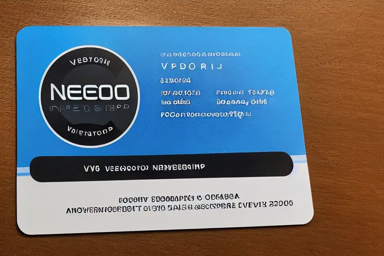 Prompt: Photograph of a NeosVR membership card