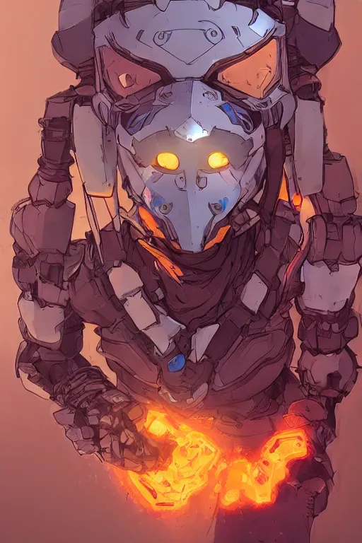 Image similar to combination suit armor aloy horizon forbidden west horizon zero dawn robot ninja mask helmet backpack tribal, art gta 5 comics, official fanart behance hd artstation by jesper ejsing, by rhads, makoto shinkai and lois van baarle, ilya kuvshinov, ossdraws radiating a glowing aura cgi rtx 2 0 2 2