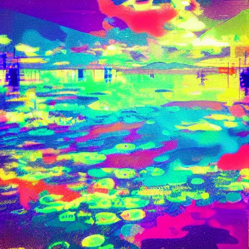 Image similar to “TOGETHER is more - Data NFT Season 1 contributor in seapunk style featured on artstation in the style of Monet - series element 2”