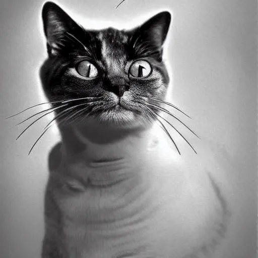 Prompt: surreal image of schrodinger's cat,
