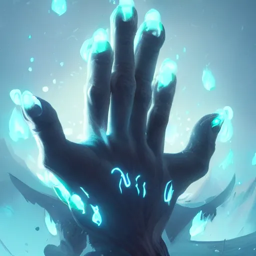 Image similar to glowing magic hands floating in the air, glowing magic hands floating, bright art masterpiece artstation. 8 k, sharp high quality artwork in style of jose daniel cabrera pena and greg rutkowski, concept art by tooth wu, blizzard warcraft artwork, hearthstone card game artwork, hands anatomy