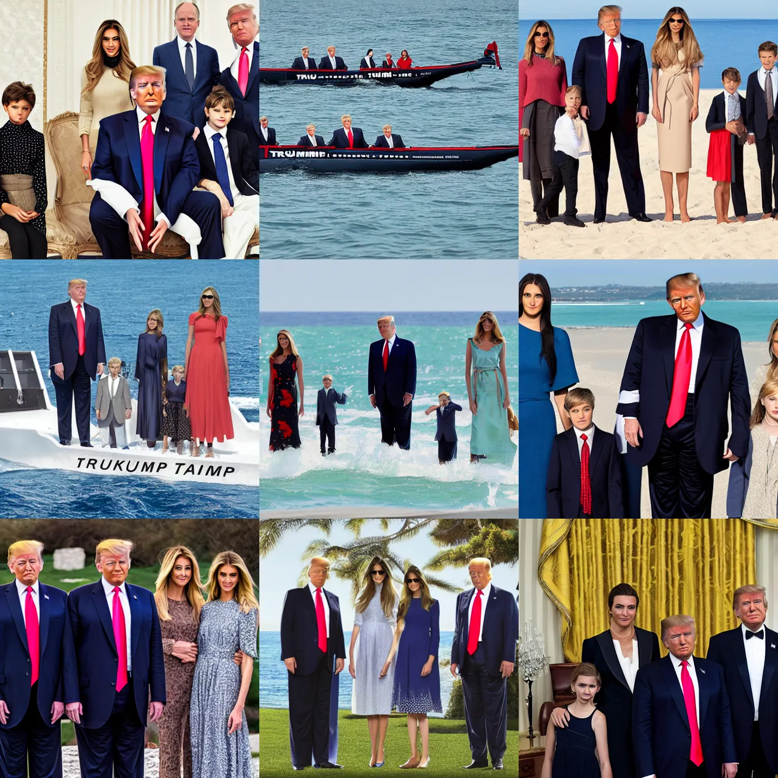 Prompt: trump family as harkonnens on geidi prime