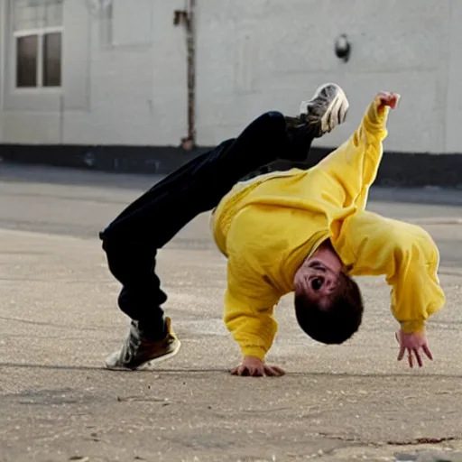 Image similar to Jesse Pinkman breakdancing