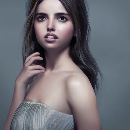 Prompt: a portrait of ana de armas as a pixar character, beautiful, elegant, extremely detailed digital art, trending on artstation hyper realistic matte painting, by wlop, artgerm
