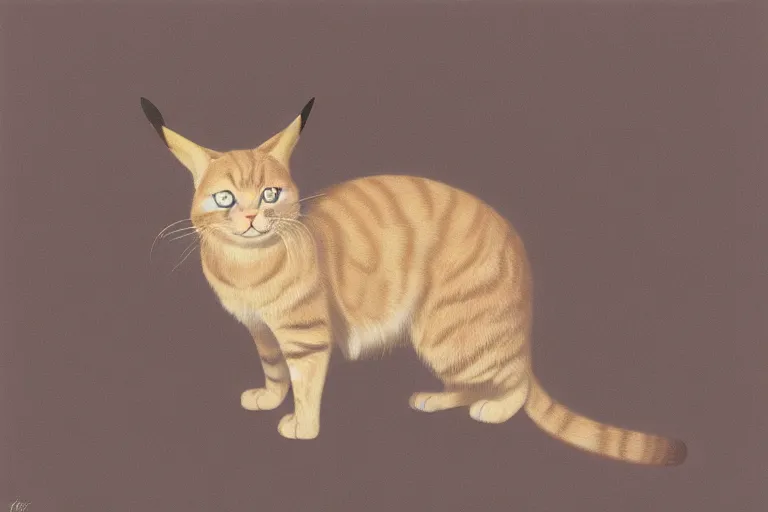 Image similar to cat pikachu hybrid animal, portrait by tim eitel