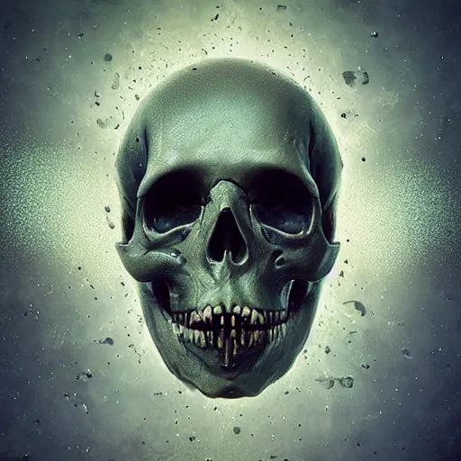 Image similar to portrait_of_a_melting_skull._intricate_abstract._intricate_artwork._by_Tooth_Wu_wlop_beeple_dan_mumford._octane_render_trending_on_artstat