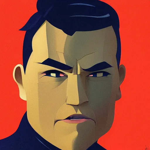 Image similar to face icon stylized minimalist goldfinger, loftis, cory behance hd by jesper ejsing, by rhads, makoto shinkai and lois van baarle, ilya kuvshinov, rossdraws global illumination