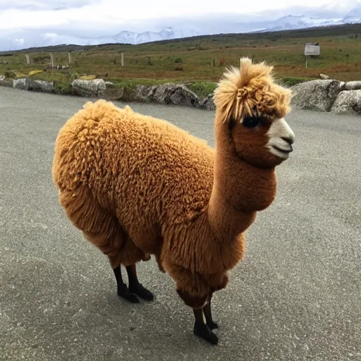 Prompt: alpaca that wears capes.