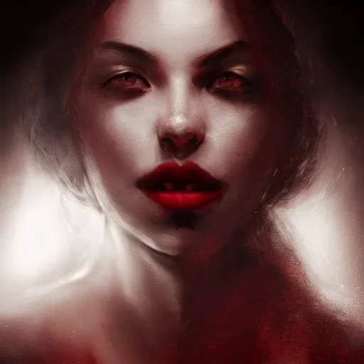 Image similar to shameless woman whis impudent facial expression, shadow of the cross, elegant, dark and mysterious, atmospheric, red, trending on artstation, highly detailed, digital painting, volumetric light, concept art, middle focus, illustration