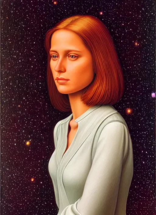 Image similar to a portrait of a pretty young lady by barclay shaw