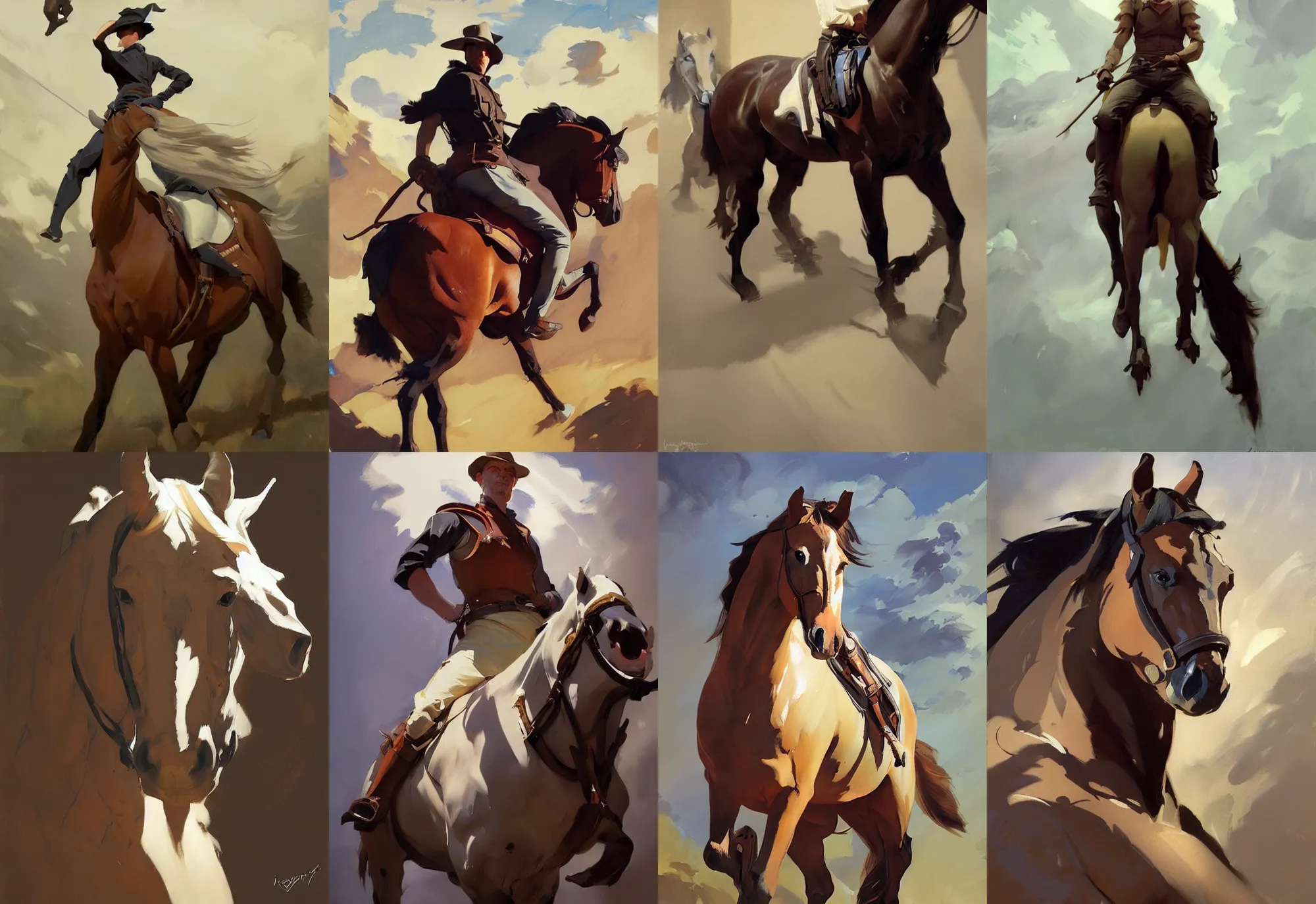 Prompt: portrait of horse greg manchess painting by sargent and leyendecker, studio ghibli, fantasy, medium shot, asymmetrical, intricate, elegant, matte painting, illustration, hearthstone, by greg rutkowski, by greg tocchini, by james gilleard, by joe fenton