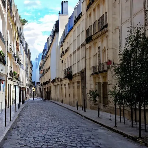 Image similar to une rue de paris en 2 0 2 0