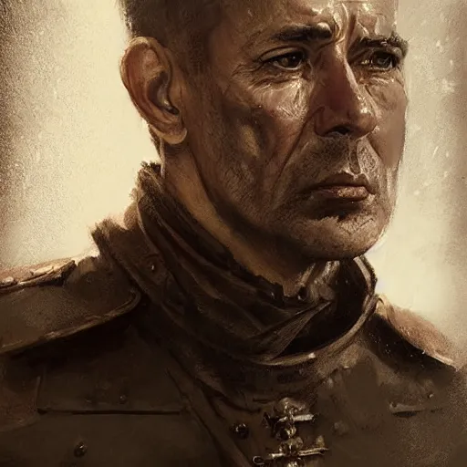 Prompt: portrait of an old spanish captain manuel fraga iribarne, colourised, face portrait, epic, tragic, military art, fantasy, dieselpunk, hd shot, digital portrait, beautiful, artstation, comic style, by artgerm, guy denning, jakub rozalski, magali villeneuve and charlie bowater