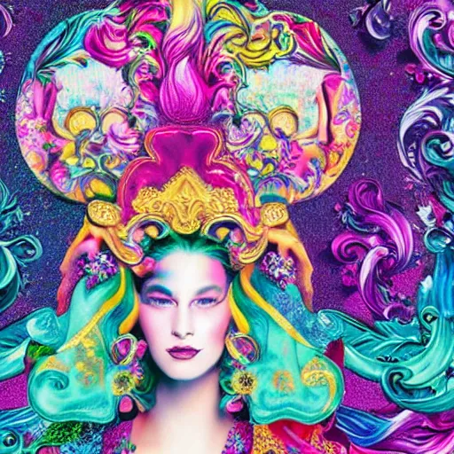 Image similar to Lisa Frank and Baroque collaboration