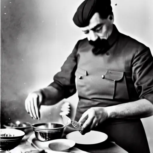 Image similar to Beautiful Food photography of Stalin making Gulash