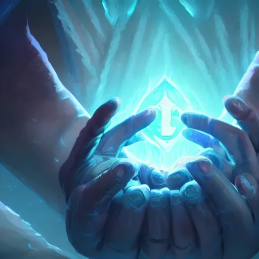 Image similar to glowing hands with fingers floating, stop sign hands, fingers, fingers, fingers, fingers, fingers, hands, hands, hands, hands, glowing fingers, blue theme, bright art masterpiece artstation. 8 k, sharp high quality artwork in style of jose daniel cabrera pena and greg rutkowski, concept art by tooth wu, blizzard warcraft artwork, hearthstone card game artwork, human anatomy