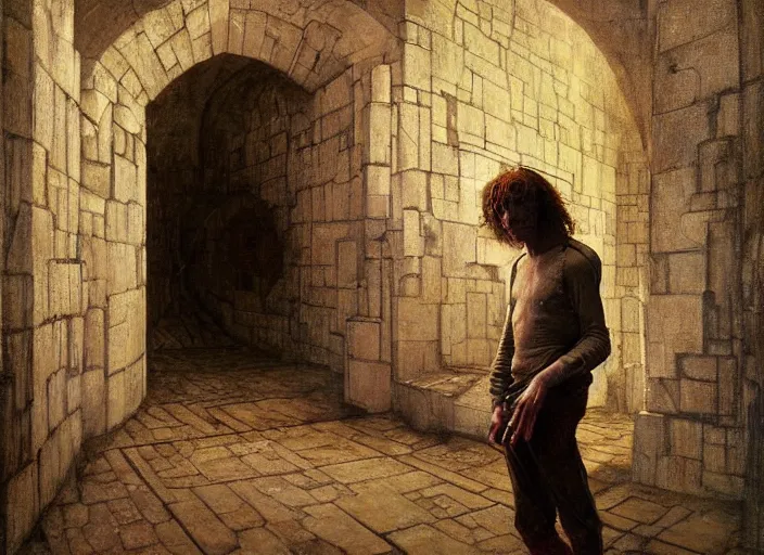 Prompt: jim henson's labyrinth. oubliette. you are in an oubliette : a place where people and things are put to be forgotten by edgar maxence and caravaggio and michael whelan and delacroix style, artistic, intricate painting, cinematic lighting, hyper realistic, extremely detailed, vivid colors, establishing shot, dramatic lighting