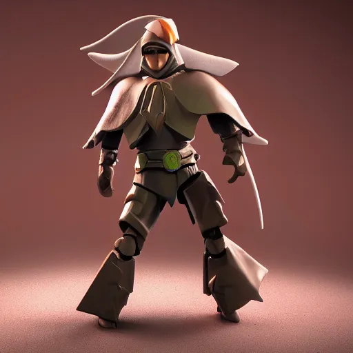 Prompt: plastic action figure from runescape, studio lighting, high resolution product photography