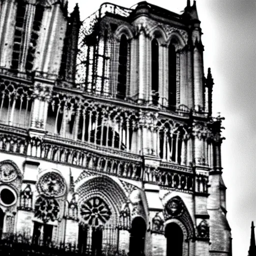 Prompt: notre dame by giger