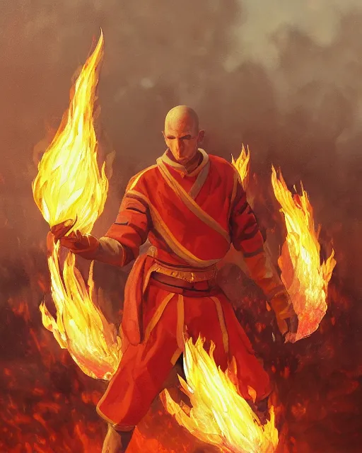 Image similar to [ [ [ [ [ [ squidward ] ] ] ] ] ] wearing fire nation clothing and practicing firebendingoutside at susnset, oil painting, highly detailed, intricate, hd, sharp focus, photorealistic, by moebius and greg rutkowski, trending on artstation, trending on cgsociety, realistic shading and lighting