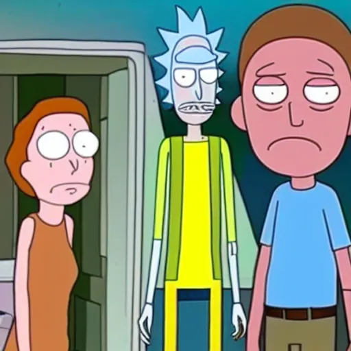 Prompt: rick and morty as a real person